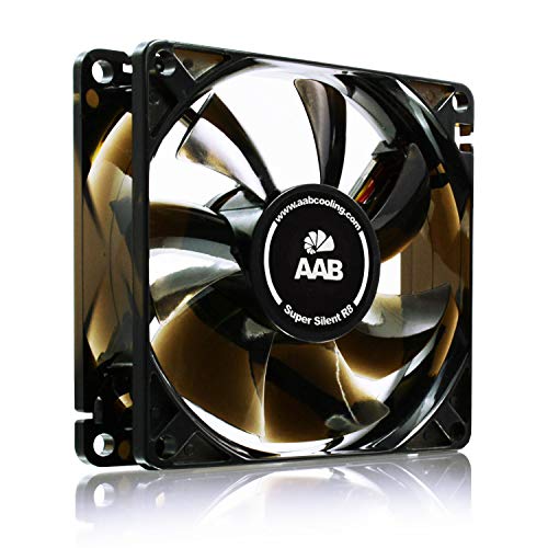 AABCOOLING Super Silent R8 - Leise und Efizient 80mm Gehäuselüfter mit 4 Anti-Vibration-Pads, 9V Spannungsreduzierer - CPU Lüfter, Gehäuselüfter 80mm, 13,9 dB(A) or 8,9 dB(A), 33 m3/h or 25 m3/h von AABCOOLING