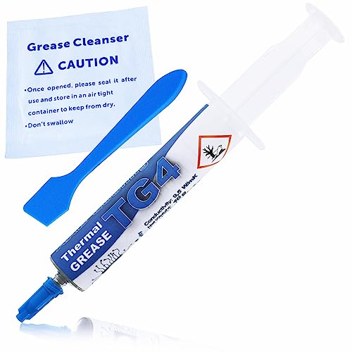 AABCOOLING Thermal Grease 4-10g - Wärmeleitpaste Silber - mit Hoher Wärmeleitfähigkeit für Alle CPU-PC Kühler-Lüfter Prozessor, Laptop Cooler, Wasserkühlung, Paste, Wärmeleitpad 9.5 W/mK AABCOOLING Thermal Grease 4-10g - Wärmeleitpaste Silber - mit Hoher Wärmeleitfähigkeit für Alle CPU-PC Kühler-Lüfter Prozessor, Laptop Cooler, Wasserkühlung, Paste, Wärmeleitpad 9.5 W/mK von AABCOOLING