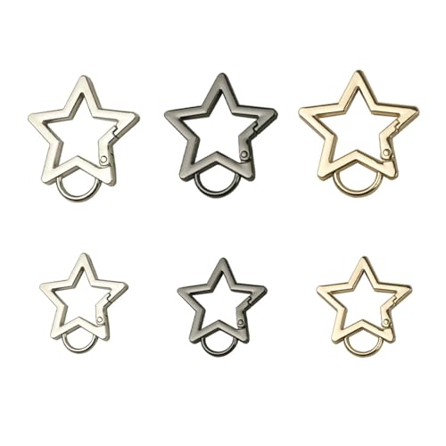 6 Stück Karabinerhaken Klein,Stern Schlüsselanhänger Karabiner,Karabiner Klein,Schlüssel Ringe,Stern Schlüsselring Karabiner Geeignet für Camping,Angeln,Wandern und andere Anlässe 6 Stück Karabinerhaken Klein,Stern Schlüsselanhänger Karabiner,Karabiner Klein,Schlüssel Ringe,Stern Schlüsselring Karabiner Geeignet für Camping,Angeln,Wandern und andere Anlässe von AABDTYYD