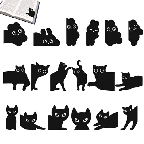 Schwarze Katze Magnetische Lesezeichen 18 Stück Süßes Design für Studenten Lehrer Schule Zuhause Büro Leichte Verwendung Magnetische Lesezeichen Kinder Lesezeichen Katze Magnetisch von AABDTYYD