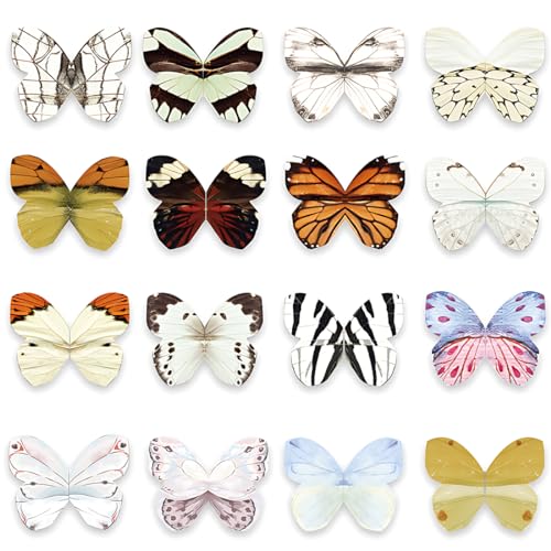 AAED Schmetterlings-Magnet-Lesezeichen, 16er-Pack magnetische Lesezeichen-Seitenhalter, niedliche Kinder-Lesezeichen, faltbare Schmetterlings-Seitenhalter von AAED