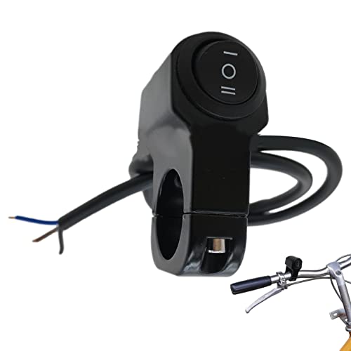 AAKOMA Schalter für Elektro-Fahrrad, automatischer Motorrad-Scheinwerferschalter, 220 W, wasserdicht, für 3 Gänge, Eingangsspannung von 12 bis 60 V von AAKOMA