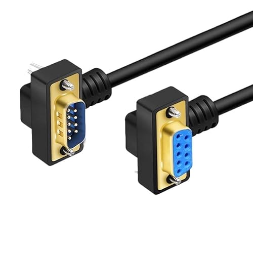 AANAN Biegen Sie das serielle Kabel DB9-Stecker auf Buchse um 90 Grad, 9 bis 9 Löcher, RS232-COM-Anschluss, Durchgangskabel(2.9M) von AANAN