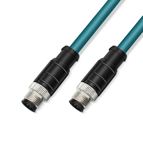 M12-auf-M12-Stecker-auf-Stecker, 8-poliges A-Typ-codiertes Kabel for Netzwerkverbindungen in Industriequalität(15M) von AANAN