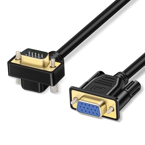 VGA-High-Definition-Kabel, 90-Grad-Winkelstück, gerade, weiblich zu männlich, for die Installation der Monitor-TV-Videokabelverkabelung(2.99M) von AANAN