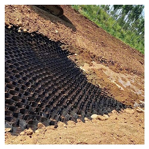 HDPE-Geogitter-Stabilisator zur Kontrolle der Erosion von Einfahrten und Hängen – 4 Zoll Höhe, for Terrassen, Parkplätze und Landschaftsgestaltung(6 m x 50 m (20x164 ft)) von AANNAA