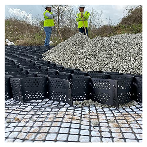 HDPE-Geozellengitter zur Kontrolle von Einfahrten und Böschungen – 4 Zoll hoch, 40 cm x 40 cm Kiesstabilisator(2 x 5m (6.5 x 16.5ft) 10cm/4" High) von AANNAA