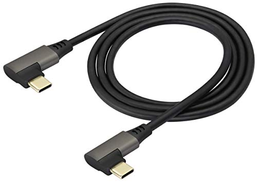AAOTOKK 90° Rechtwinkliges USB C 3.1 Männlich auf Männlich Erweiterungskabel Gen 2 10Gbit/s Kabel unterstützt Lade，Daten，Audio und Videokabel,Kompatibel mit Samsung (1Meter/3Fuß) von AAOTOKK