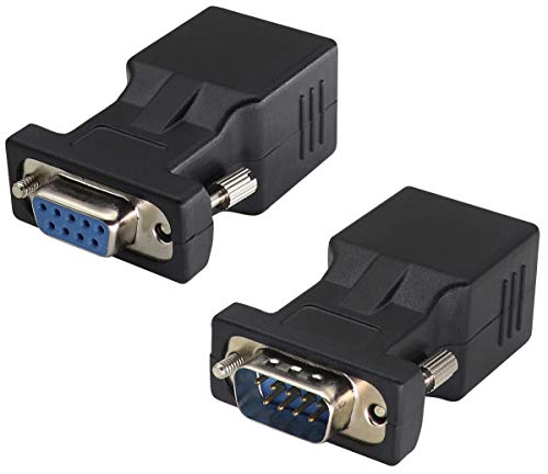 AAOTOKK DB9 zu RJ45 Extender DB9 9Poliger Serieller Anschluss Weiblich&Männlich zu RJ45 CAT5/6 Ethernet LAN Netzwerkadapter für Multimedia Video & Verlängerung von DB9 9Poligen Geräten (2Stücke) AAOTOKK DB9 zu RJ45 Extender DB9 9Poliger Serieller Anschluss Weiblich&Männlich zu RJ45 CAT5/6 Ethernet LAN Netzwerkadapter für Multimedia Video & Verlängerung von DB9 9Poligen Geräten (2Stücke) von AAOTOKK