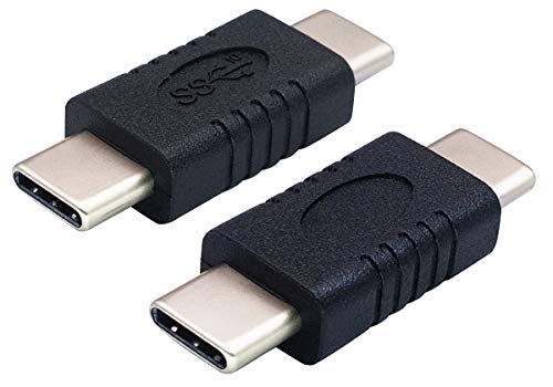 AAOTOKK USB Typ C Adapter,Gen 2(10 Gbit/s) 3A USB 3.1 Typ C Männlich a MännlichErweiterungs Adapter Unterstützt Lade,Daten,Audio,Videoadapter für Laptops,Mobiltelefone,Typ C-Geräte (2 Stücke-M/M) von AAOTOKK