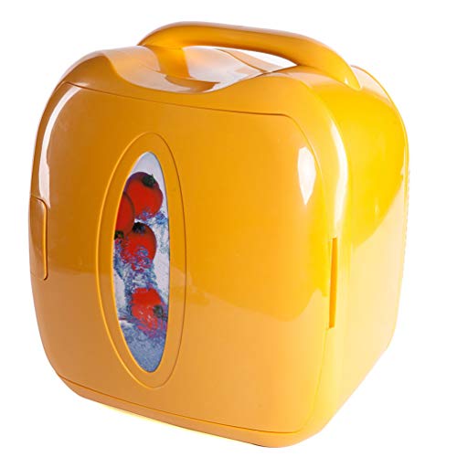AASSDOO Gelber tragbarer Gefrierschrank 8L Mini-Kühlschrank Home Dual-Use-Autokühlschrank Autokühlschränke Kühlbox AASSDOO Gelber tragbarer Gefrierschrank 8L Mini-Kühlschrank Home Dual-Use-Autokühlschrank Autokühlschränke Kühlbox von AASSDOO
