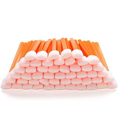 AAwipes Schaumstoffstäbchen Reinigungsstäbchen (50 Stück 13,3 cm große rechteckige Schaumstoffspitzen, orange) Reinraum-Reinigungs-Tupfer Schwamm-Stick für Tintenstrahldrucker, optische Instrumente, von AAwipes