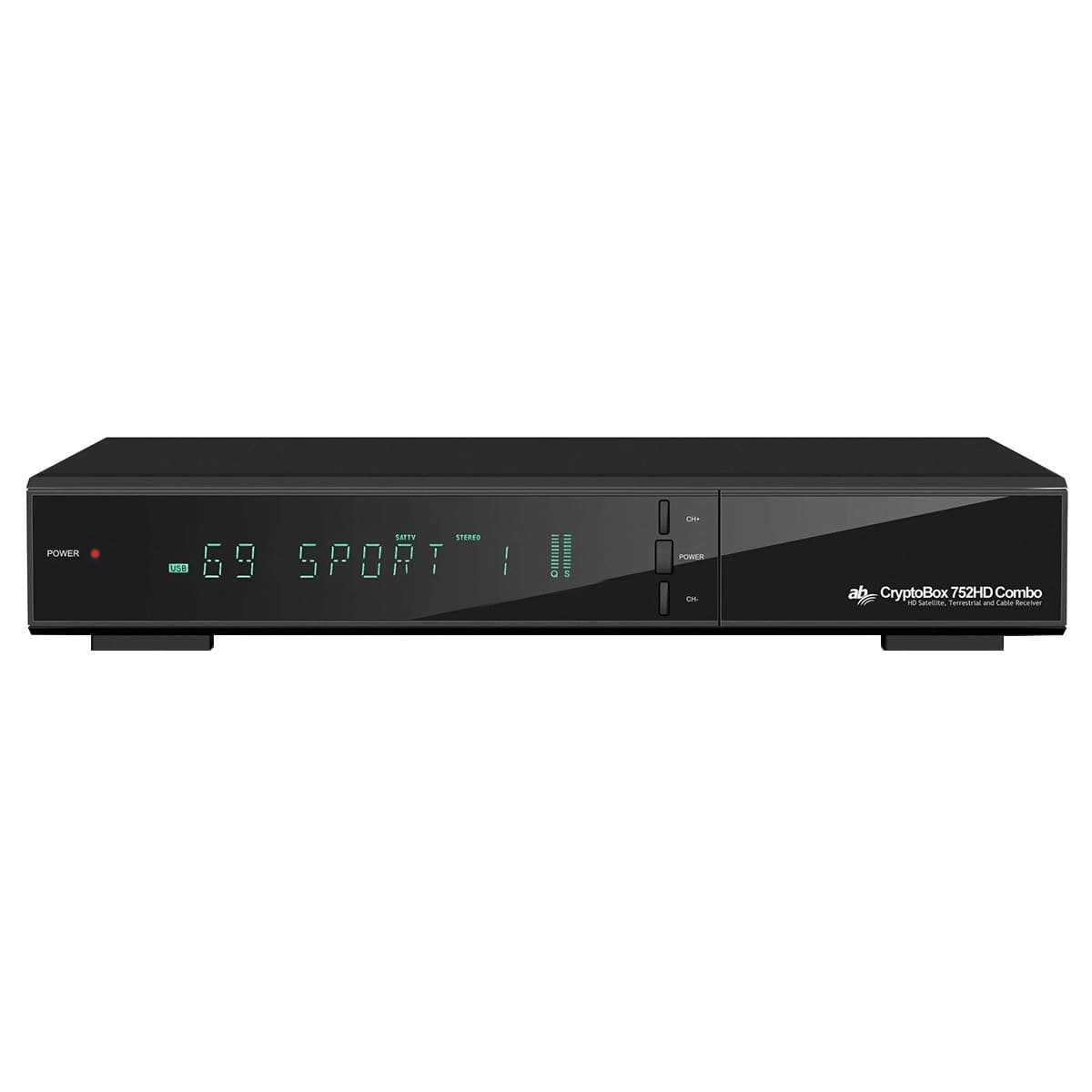 AB CryptoBox 752HD Combo Full HD DVB-S2 DVB-C/T2 H.265 CI USB LAN Receiver von AB-COM