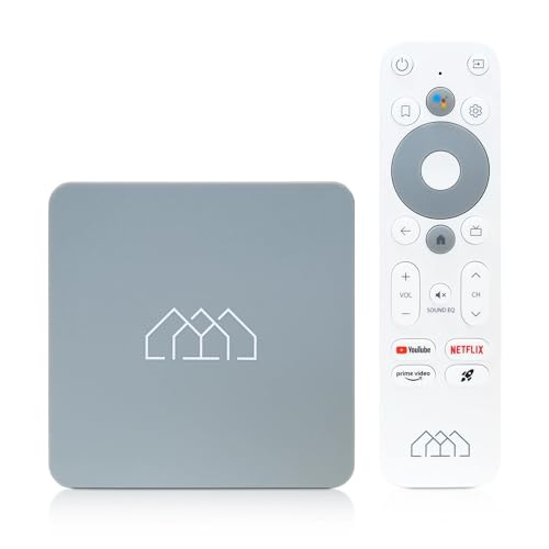 AB-COM Homatics Box HD Media Player mit Fernbedienung Media-Streaming-Client Android TV 11, 32GB, 1,5GB RAM Bluetooth 5.0 Unterstützt AV1 und Chromecast von AB Cryptobox