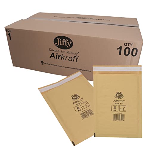 AB Tools Jiffy Bag Luftpolstertaschen, Luftkraftpapier, Größe 1, 100 Stück von AB Tools