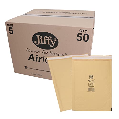 AB Tools Jiffy Bag Luftpolstertaschen, Luftkraftpapier, Größe 5, Echtgold, 50 Stück von AB Tools