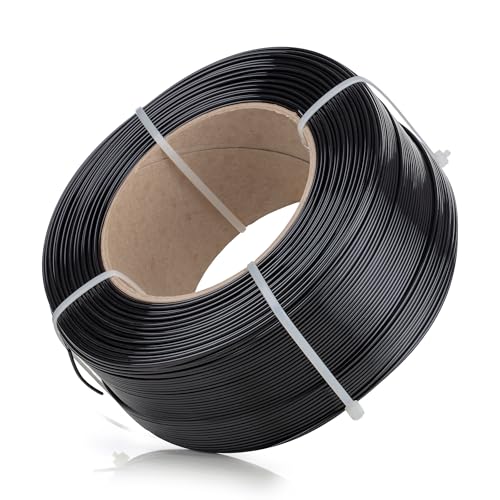 ABAFLEX PETG+ Filament 1.75 mm, 1000g, REFILL 70mm, Schwarz, Toleranz ±0.019mm, Perfekte Präzision, HIGH-TECH EU Prod., SUPER schneller 3D-Druckmaterialien von ABAFLEX