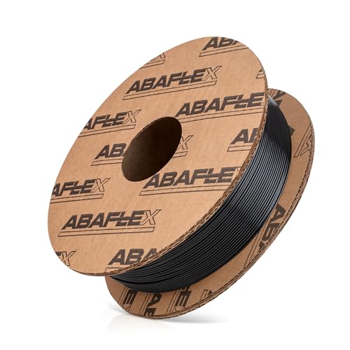 ABAFLEX PETG+ Filament 1.75 mm, 750g, EKO Spule 64mm, Schwarz, Toleranz ±0.019mm, Perfekte Präzision, HIGH-TECH EU Prod., SUPER schneller 3D-Druckmaterialien von ABAFLEX