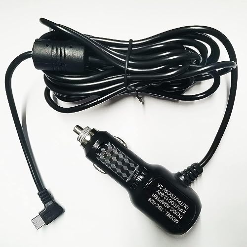 Abask Dash Cam Ladekabel USB-C, GPS Navigator Power Adapter, Autoladegerät für Dashcam, GPS Navigator, Dash cam Power Cord, für 12V-24V Autos und LKWs Auto Power Adapter Kabel, 3.5m von ABASK