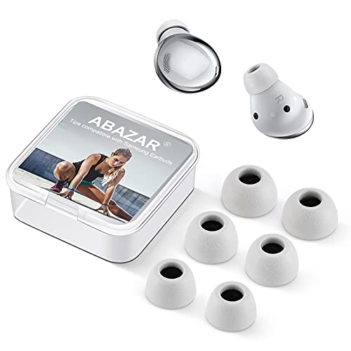 Memory Foam Tips für Samsung Galaxy Buds Pro, Keine Silikon Ohrstöpsel Schmerzen, Anti-Rutsch Ersatz Ohrpolster, passen in die Ladehülle, reduzieren Lärm Ohrhörer, 3 Paar (S/M/L, Grau) von ABAZAR