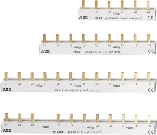 ABB 3 Phasenschiene 15 6 Mod.GH PS3/6 L203 0507 R0001 f.Compact u.Connect von ABB Stotz-Kontakt / Striebel