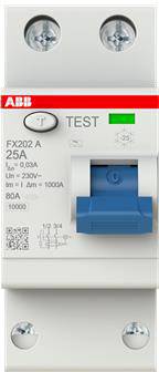 ABB FI-Schutzschalter FX202A-25/0,03 2P,Typ A,25A,30mA 2CSF202165R1250 ABB FI-Schutzschalter FX202A-25/0,03 2P,Typ A,25A,30mA 2CSF202165R1250 von ABB Stotz-Kontakt / Striebel
