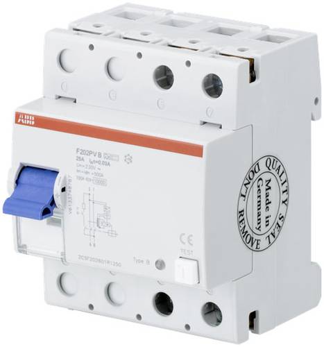 ABB 2CSF202701R1250 FI F202B+25/0,03 FI-Schutzschalter B 2polig 25A 0.03A 230V ABB 2CSF202701R1250 FI F202B+25/0,03 FI-Schutzschalter B 2polig 25A 0.03A 230V von ABB