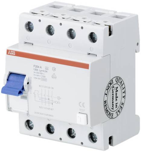 ABB 2CSF204123R3950 F204 A-125/0,3-L FI-Schutzschalter A 4polig 25A 0.3A 400V ABB 2CSF204123R3950 F204 A-125/0,3-L FI-Schutzschalter A 4polig 25A 0.3A 400V von ABB