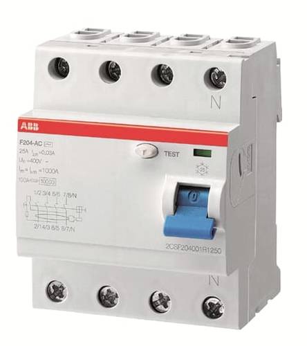 ABB 2CSF204201R2900 F204AS-100/0,1 FI-Schutzschalter 100A 400V von ABB