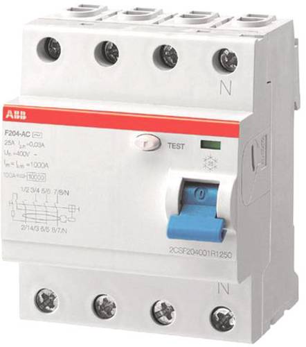 ABB 2CSF204401R1400 F204A-40/0,03AP-R FI-Schutzschalter A 4polig 40A 0.03A von ABB
