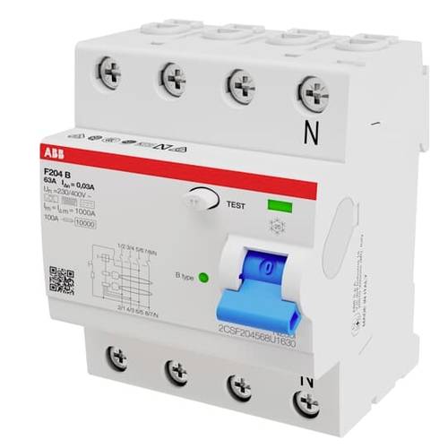 ABB 2CSF204568U1630 F204B-63/0,03U FI-Schutzschalter 63A 400V von ABB
