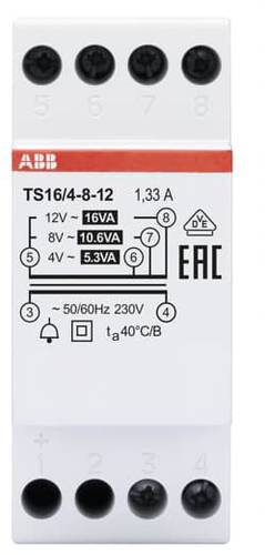 ABB 2CSM228625R0812 Klingel-Transformator 16V 4A ABB 2CSM228625R0812 Klingel-Transformator 16V 4A von ABB