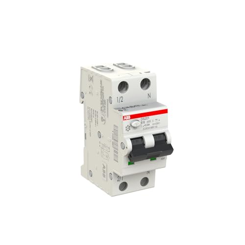 ABB DS201A-B16 DS201A-B16/0,03 FI/LS-Schalter 6kA, 1P+N, Typ A, B 16, 30mA, grau, 2 TE von ABB