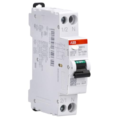 ABB DS301C B13 A30 FI/LS-Schalter RCBO 6kA, 1P+N, Typ A, B13, 30mA 1 Teilungseinheit B-Charakteristik 2CSR255163R1135 ABB DS301C B13 A30 FI/LS-Schalter RCBO 6kA, 1P+N, Typ A, B13, 30mA 1 Teilungseinheit B-Charakteristik 2CSR255163R1135 von ABB