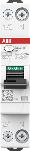 ABB DS301CB13A30 - FI/LS-Schalter, Char. B Typ A, 13 A, 30 mA ABB DS301CB13A30 - FI/LS-Schalter, Char. B Typ A, 13 A, 30 mA von ABB