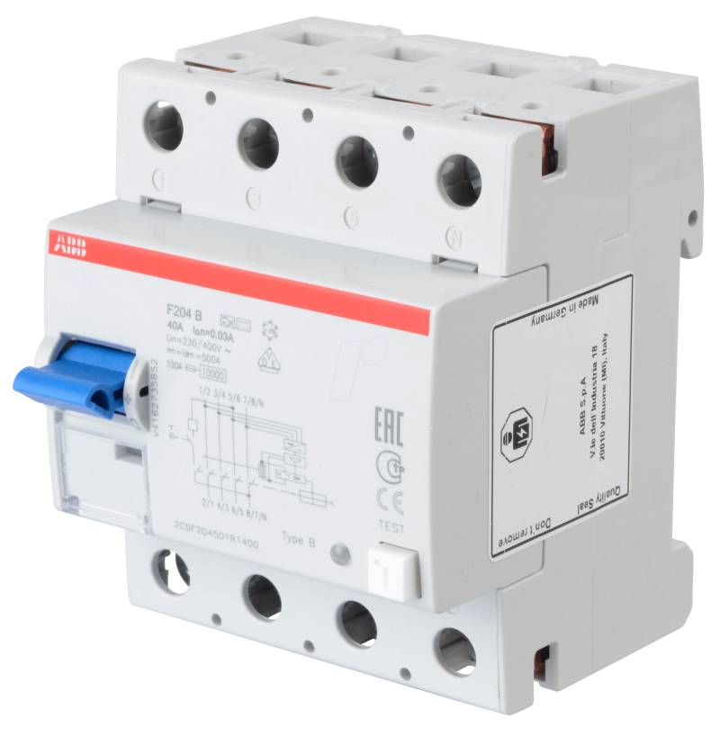 ABB F204B-4003 - Fehlerstromschutz-Schalter, Typ B, 40 A von ABB