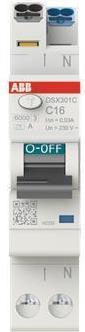 ABB FI/LS-Schalter DSX301CA-C16/0.03 1 TE 6kA1P+N AC16 30mA (2CSR255165R1164) von ABB