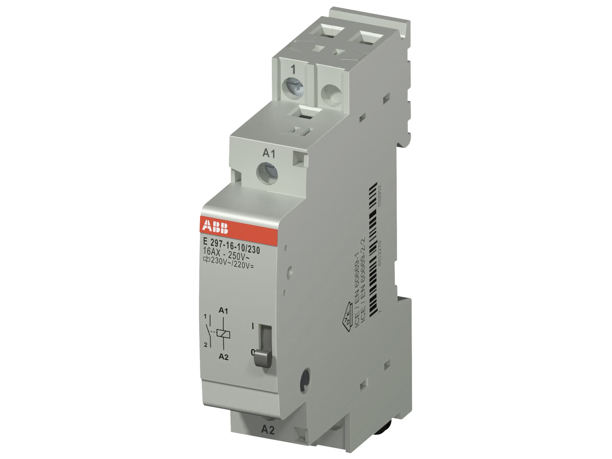 ABB Installationsrelais E297-16-10/230, Spule, 230 V~, 16 A, 1 NO von ABB