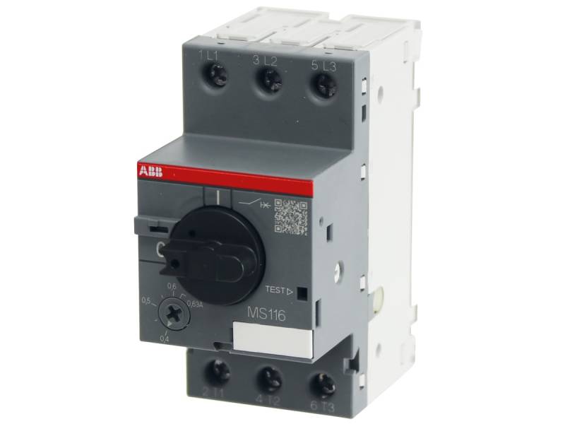 ABB Motorschutzschalter MS116-0.63, Auslöseklasse 10 A, 0.4...0.63 A von ABB