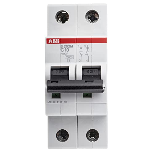 ABB S200M MCB Leitungsschutzschalter Typ C, 2-polig 10A 440V, Abschaltvermögen 10 kA System Pro M Compact von ABB