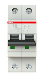 ABB S202-B16 Sicherungsautomat 6kA,16A,2P von ABB