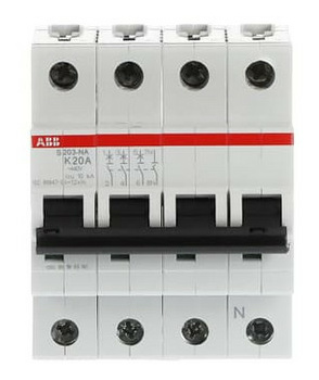 ABB S203-K20NA Sicherungsautomat 6kA 20A 3P von ABB