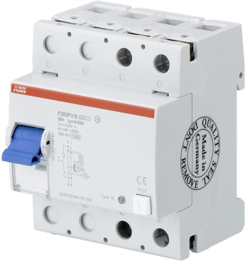 ABB STOTZ-KONTAKT FI-Schutzschalter F202B+25/0.03 (2CSF202701R1250) von ABB