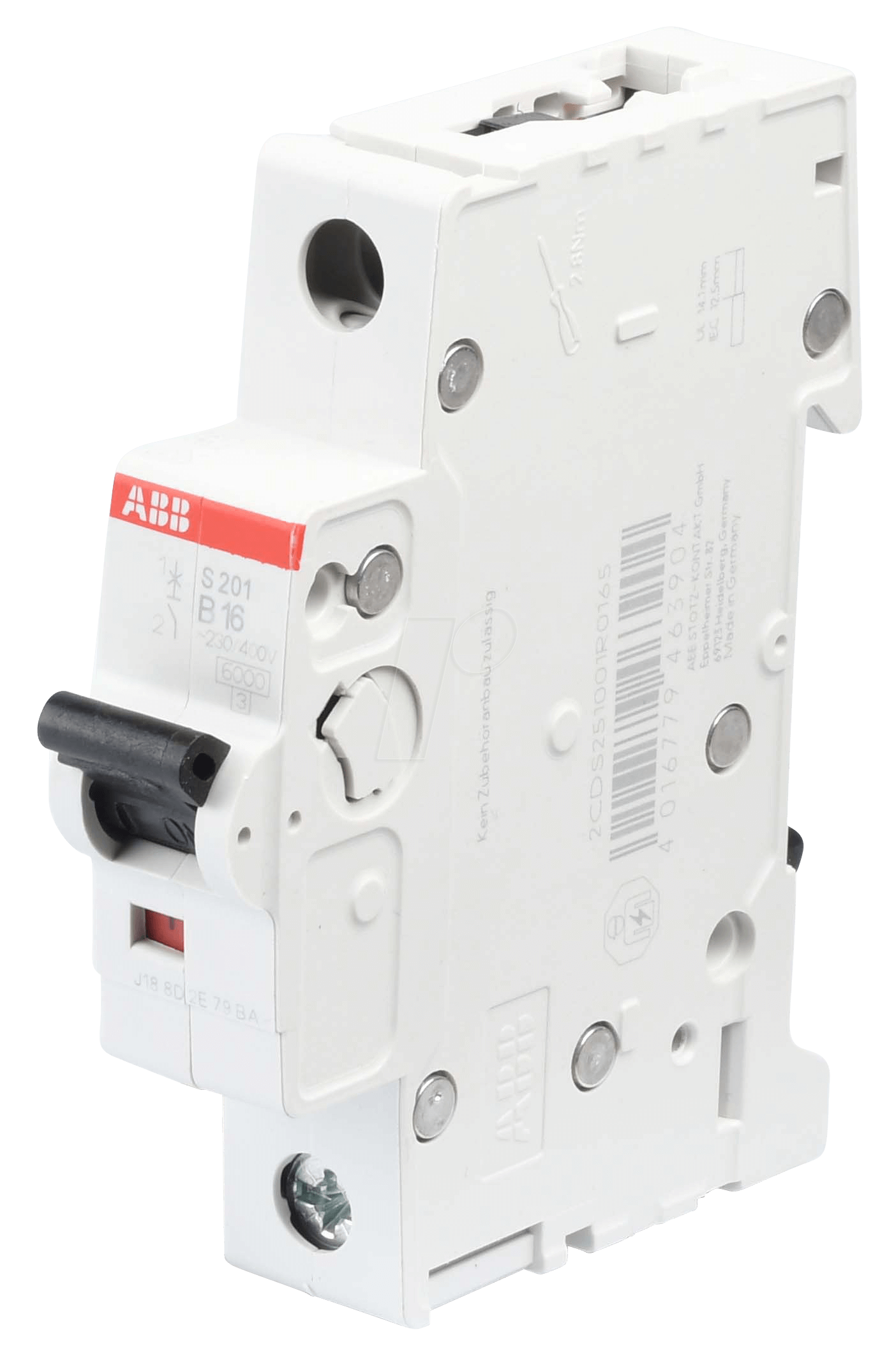 ABB Sicherungsautomat B16A pro M comp. 6kA 1-polig B-Charakt. (S201-B16) von ABB