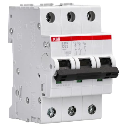 ABB S203-C63 Sicherungsautomat S200-3P 63 A-C 2CDS253001R0634 von ABB