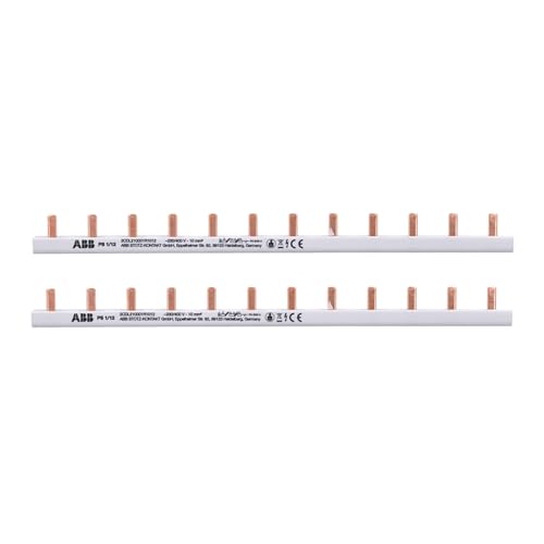 ABB 2 Stück PS1/12 Phasenschiene 1-phasig 12x12P 10 mm² 2CDL210001R1012 von ABB