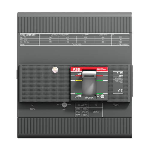 ABB XT3S 225 TMF 225-2250 4p F F UL/CSA Leistungsschalter 1 St. Einstellbereich (Strom): 2250A (max) von ABB