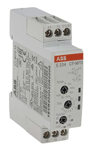 ABB Zeitrelais, DIN-Schienen, 0.05 s → 100h, 24 → 240 V ac, 24 → 48V dc, 1 Kont. Multifunktion, von ABB