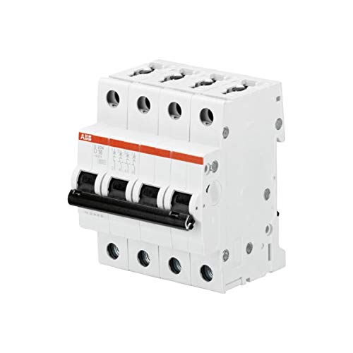 Automatischer Schalter S204-D50, 4P, Kurve Typ D, 50 A, maximale Schnittleistung 6 kA bis 400 VAC (Referenz: ABB 2CDS254001R0501) von ABB