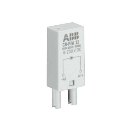 CR-P/M 42V  (10 Stück) - Steckmodul Diode und LED grün,6-24VDC,A1+,A2- CR-P/M 42V von ABB